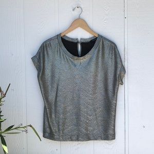 Silver Metallic Top